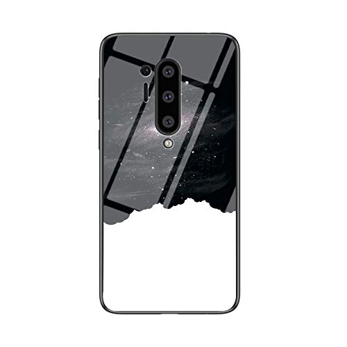 Case for OnePlus 8 Pro Case,Marble Clear Tempered Glass Case Soft Silicone Phone Cover Case Suitable for OnePlus 8 Pro-Cosmic Starry Sky