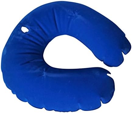 TRAVEL PILLOW INFLATABLE U-SHAPE FOR NECK AND HEAD SUPPORT DEFLATES IN SECONDS TO BE STORED