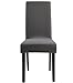 Homluxe Stretch Slipcovers Dining Room Chairs Covers Knit Spandex Fabric (2, Gray Knit)