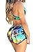 TOP HERE Women's 2 Piece Bandage Sporty Bathing Suit Scoop Neck Boyshorts Bikini Swimsuit Blue