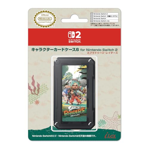 【任天堂ライセンス商品】SWITCH/SWITCH2用キャラクターカードケース6 for ニンテンドーSWITCH2『スプラトゥーン レイダース』 - Switch2