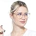 SOOLALA Ladies Oversized Cat Eye Reading Glass Modern Eyeglass Frame, Pink, 1.5