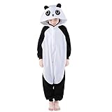 NEWCOSPLAY Unisex Children Cute Panda Pyjamas Halloween Costume (5-Height 41-46