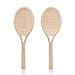 Suck UK Wooden Salad Servers Tennis Racket Shaped Serving Spoons Kitchen Utensils Set Of 2 Kitchen Gifts & Novelty Gifts For Tennis Lovers Wooden Spoons For Cooking Or Serving Salad Tongs