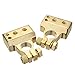 Audew 2 Pcs 4/8 Awg Positive Negative Battery Terminal Platinum Gold Auto Car
