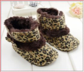 Baby Boots Premium Soft Sole Bow Anti-Slip Mid Calf Warm Winter Infant Prewalker Toddler Snow Leopard Boots Itaar