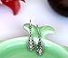 POLITENY Silver Teardrop Filigree Dangle Earrings for Women Fashion Gold Plated(clear CZ)