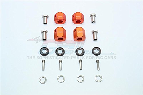 Traxxas TRX-4 Trail Defender Crawler Upgrade Parts Aluminum Hex Adapters 9mm & 12mm Thick - 20Pcs Set Orange