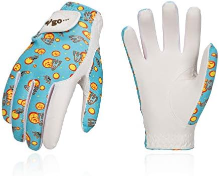 Vgo… 1-Pair Kids Synthetic Leather Golf Glove (Blue/Pink, G-PU7993)