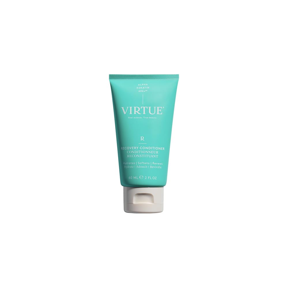 Virtue Recovery Conditioner with Keratin | Hydrates & Softens Damaged Hair | Sulphate-Free & Colour Safe | 60 ml