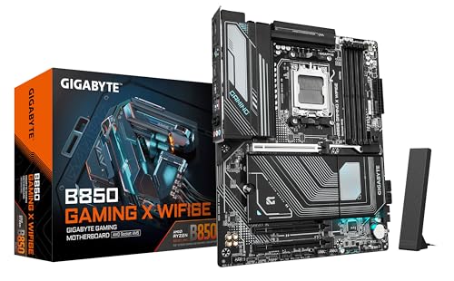 GIGABYTE B850 Gaming X WIFI6E Motherboard - AMD Ryzen 9000 Serie CPUs, 12+2+2 Phasen digitales VRM, bis zu 8200MHz DDR5 (OC), 1xPCIe 5.0 + 2xPCIe 4.0