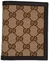 Men's Gucci Signature Canvas Leather Bi-fold Logo Wallet