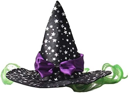Ollypet Cat Dogs Halloween Costume Little Witch Wizard Pet Outfit for Small Dogs Cute Fleece Hat Party Event Apparel Funny Clothes Accessory