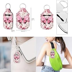 Coldinair Pink Butterfly Chapstick Holder Floral