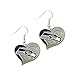 NFL Seattle Seahawks Sports Team Logo Girls Fashion Wear Swirl Heart Shape Dangle Charm Gift Earring Set
