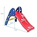 BABY JOY Folding Slide, Indoor First Slide Plastic Play Slide Climber for Kids (Round Rail)