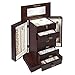 Best Choice Products Handcrafted Wooden Jewelry Box Organizer Wood Armoire Cabinet- Brown