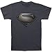 MAN OF STEEL/MOS DESATURATED - S/S ADULT 18/1 - CHARCOAL