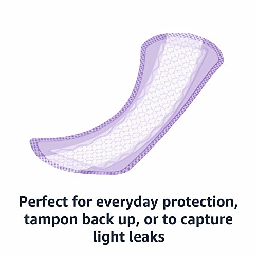 AMAZON BASICS DAILY PANTILINER, REGULAR LENGTH, THIN ABSORBENT FEMININE PADS FOR WOMEN, UNSCENTED, 50 COUNT (PREVIOUSLY SOLIMO)