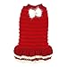 KYEESE Red Dog Sweater Holiday Dogs Sweaters Dress with Bowtie Knit Pullover Warm Ugly Christmas Dog Sweater