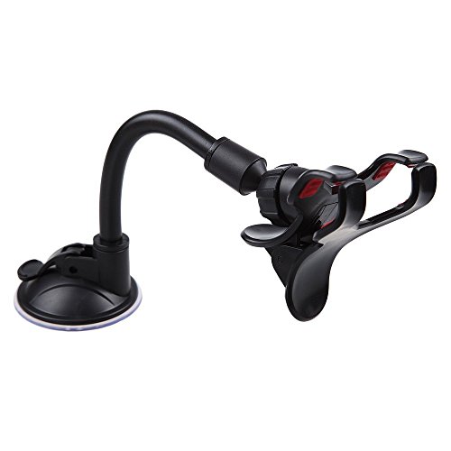 Car Mount, Costech Soft Tube Universal Windshield Dashboard GPS Stand Bracket Holder Clamp for iPhone,Samsung Galaxy,Other 3.5-6.3In Smart Phone (1 Pack) - Thumbnail 3