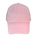 DALIX Unisex Youth Childrens Cotton Cap Adjustable Plain Hat - Unstructured (Pink)