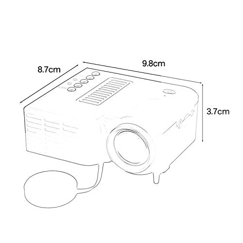 Peppydazi UC28B Portable HD 1080P Mini LED Projector with USB TV AV for Home Office Cinema Theater Entertainment Multimedia - Thumbnail 6
