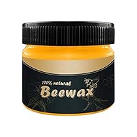Beeswax Wood Seasoning Wax Tin, Made from Plant Based Oils and Beeswax, Cleaner Takes Seasons Most Cutting Board, Bowl and Houseware, Complete Solution Furniture Polish Care Beeswax (1 Pack)
