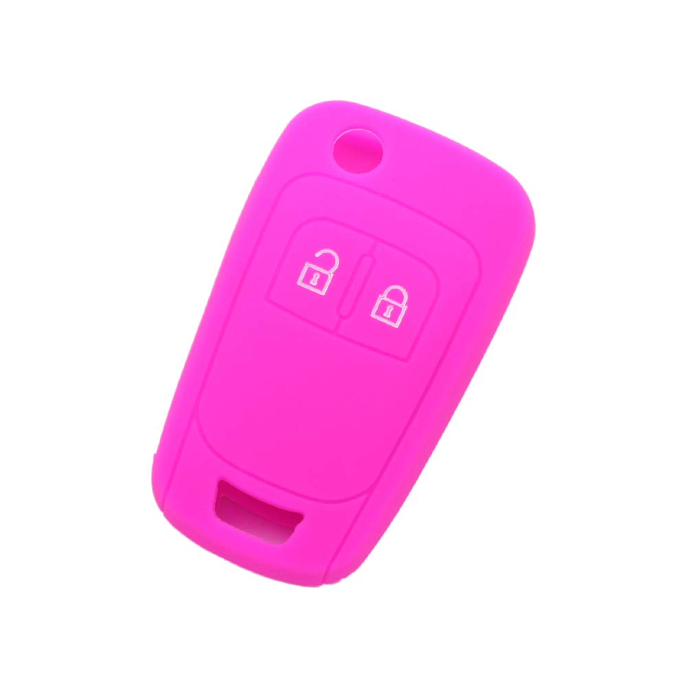 BROVACS Silicone Cover Protector Case Holder Skin Jacket Compatible with OPEL VAUXHALL 2 Button Flip Remote Key Fob CV9624 Rose — image 1