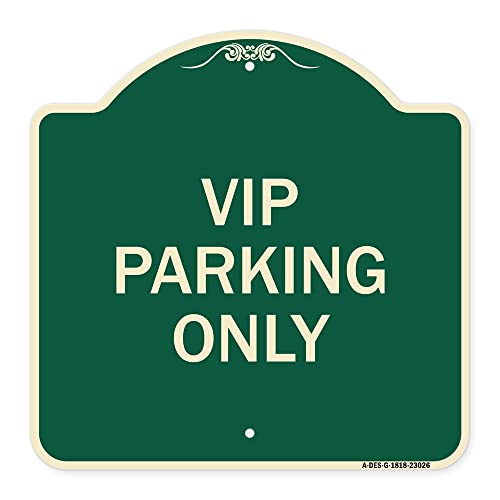 SignMission Designer Series Sign - Reserved Parking Sign VIP Parking Only | Gre…