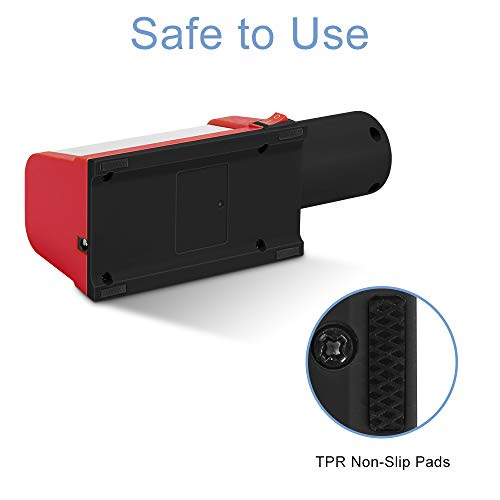 E-Gtong Electric Knife Sharpener, Professional 2-Stage Knives Sharpening System for Straight and Serrated Knives, with Diamond Abrasives for Knife Sharpening, Red