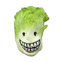 FILDRGT Cosplay Cabbage Monster Melting Face, Latex Costume Collectible Prop Scary Mask