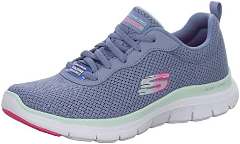 Skechers Flex Appeal 4.0 Brilliant View, Ténis Femininos, Acabamento em Malha de Ardósia, 39 EU