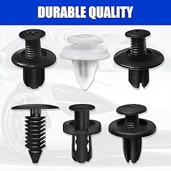 UGSHY Pack of 100 Push Fasteners Rivet Clips, Nylon
