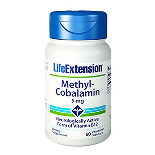 Life Extension Methylcobalamin 5 mg Lozenges, Vanilla, 60 ct