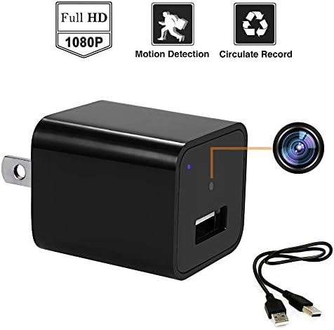 Hidden Cam,Latest 2017 Version USB Wall Charger Nanny Cam Motion Detection Home Security Monitor Camcorder(Not included SD card)