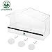Large Premium Window Bird Feeder Squirrel Proof -3 Heavy Duty Strong Suction Cups Hooks Drain Hole Removable Tray Perch Sliding Feed 100% Clear Acrylic- Easy to Clean Great Gift for All Weather.