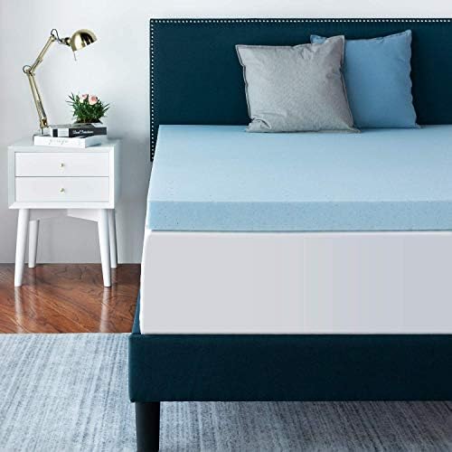 RUUF Mattress Topper Twin, 2 Inch Gel-Infused Memory Foam Mattress Pad, Ventilated Design