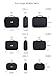 BUBM Electronic Organizer Travel Gadget Bag for USB Cable,Power Cords,Chargers,Plug,Battery,External Hard Drive,Memory Card(3pcs/set,Black)