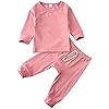 Pasgeboren Baby Jongen Meisje Kleding Lange Mouw Solid T-Shirt Top Elastische Lange Broek Baby Lente Outfits Set