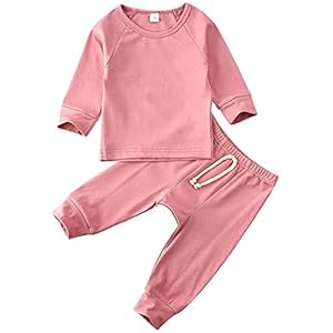 Pasgeboren Baby Jongen Meisje Kleding Lange Mouw Solid T-Shirt Top Elastische Lange Broek Baby Lente Outfits Set