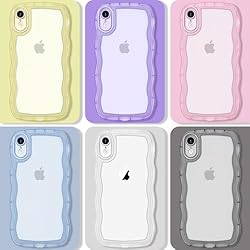 Anuck for iPhone XR Case Wavy Edge Clear Back