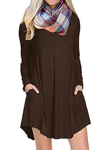 chinese dress ladies Women Long Sleeve Casual Pocket T-Shirt Loose Plus Size Top Blouse