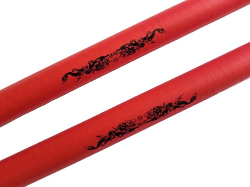 Foam Escrima Training Sticks with Free Armory Carry Bag Case - Pair (Red)
