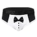 FEESHOW Men's Cotton Tuxedo Boxer Shorts Briefs Underwear Bow Tie Panties Black Large (Waist 32.0-42.0