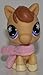 Horse #684 with Scarf (Tan, Brown Hair, Purple Eyes) - Littlest Pet Shop (Retired) Collector Toy - LPS Collectible Replacement Single Figure - Loose (OOP Out of Package & Print)