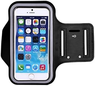 Tomrow Sports Running Phone Armband - Water Resistant Arm Band with Key Holder for iPhone 7/ 7S Plus (5.5" Black)