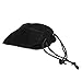 50 Pack Small Velvet Jewelry Bags with Drawstring Gift Pouch for Wedding Favor and Dice 3.4 x 2.5 inches (Black)