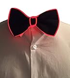 GlowTies LED Bow Tie Costume Accessory for Christmas Rave Party Light Up BowTie