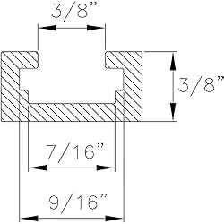 POWERTEC 71493 Double-Cut Profile Universal T-Track